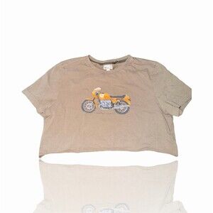BMW Motorrad cropped  Large Khaki Tan Graphic Print R90S Airhead Tee